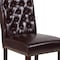 Flash Furniture Midcentury Parsons Chair, Brown Back, 18.5 W 27-1/2" L 39.75 H, Leather Seat BT-P-BRN-LEA-GG - alternate 7